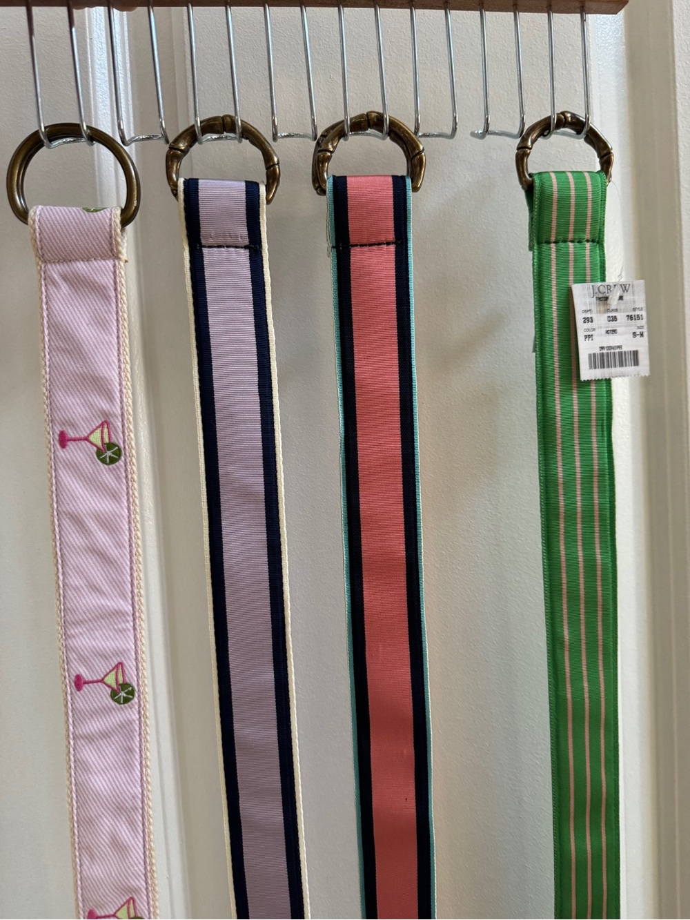 (4) New J. Crew D-Ring Classic Belts